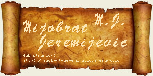 Mijobrat Jeremijević vizit kartica